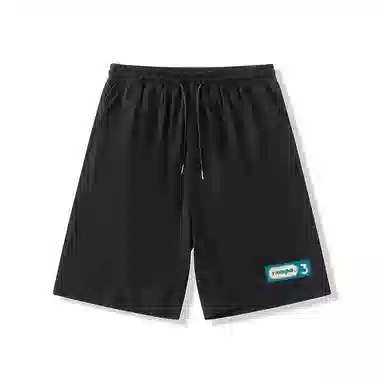 乱步 冰丝薄款运动印花五分裤宽松跑步健身篮球中裤夏季字母休闲短裤 男女同款