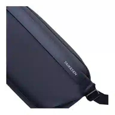 泰克森 休闲磁吸扣 牛津纺 胸包 男女同款情侣款 黑色/灰色
