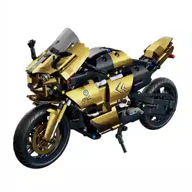 格薇拉 机车积木玩具仿真还原摩托赛车 成品模型