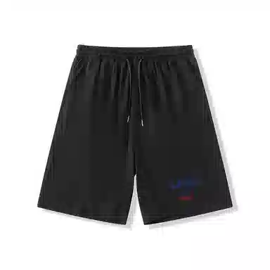 乱步 学生夏季冰丝凉感外穿字母笑脸速干宽松五分裤休闲短裤 男女同款
