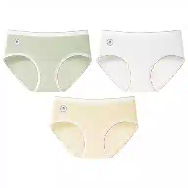 二三二三 奶油色系透气亲肤短裤不卡档不卷边柔软不勒吸湿排汗三角裤不夹臀舒适可爱甜美少女纯欲简约时尚百搭内裤 女款 组合装