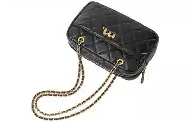 妙迪 斜挎链条包 牛皮 单肩包 女款 子夜黑