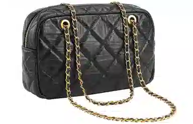 妙迪 斜挎链条包 牛皮 单肩包 女款 子夜黑