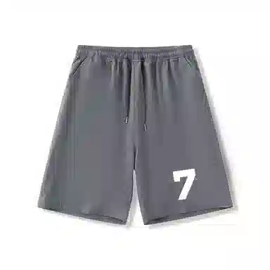 乱步 学生夏季凉感外穿简约数字速干宽松五分裤休闲短裤 男女同款