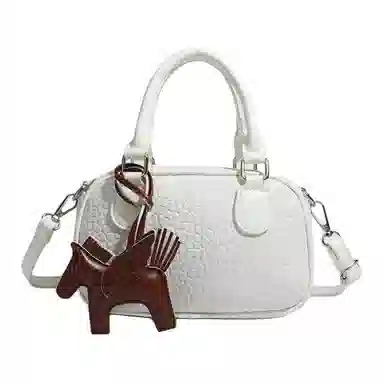 MINLUBAOLUO Classic Boston Bag Ice Blue