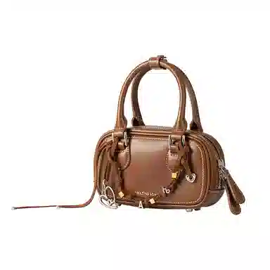 AMAZING SONG Mahjong Bag Cream Yellow/Dark Chocolate