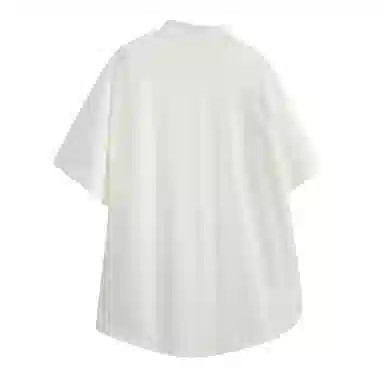 梓润格 炸街美式复古潮流百搭经典简约宽松舒适设计感氛围感嘻哈风无性别主义时尚港风高级感精致通勤款轻薄透气吸汗短袖衬衫 男女同款