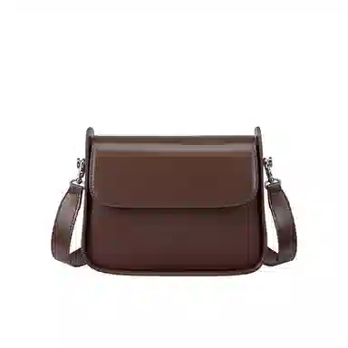 纳兰杜 高级感小众时尚百搭潮流简约通勤真皮品牌女包 牛皮 豆腐包单肩包斜挎包小方包 小号 女款 咖啡色