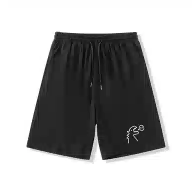 乱步 学生夏季凉感外穿反光卡通恐龙速干宽松五分裤休闲短裤 男女同款