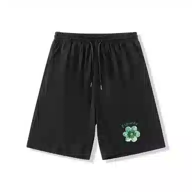 乱步 学生夏季速干宽松五分凉感花朵休闲短裤 男女同款