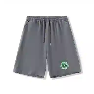 乱步 学生夏季速干宽松五分凉感花朵休闲短裤 男女同款