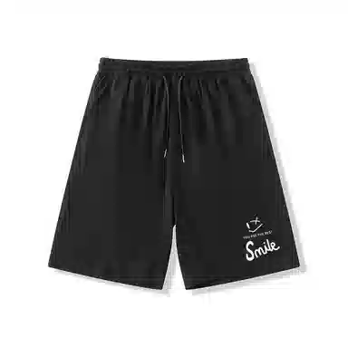 乱步 学生夏季冰丝凉感外穿简约趣味字母速干宽松五分裤休闲短裤 男女同款