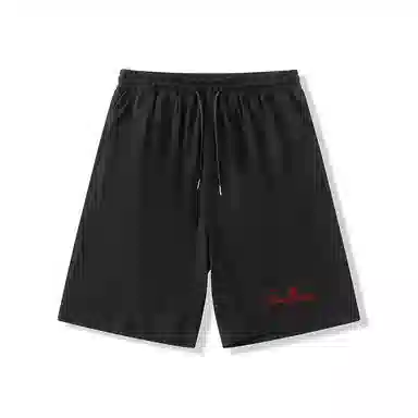 乱步 学生夏季冰丝凉感外穿简约艺术字母速干宽松五分裤休闲短裤 男女同款