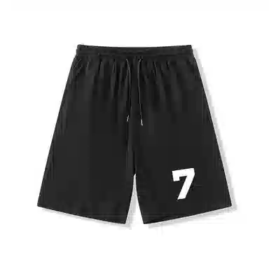 乱步 学生夏季凉感外穿简约数字速干宽松五分裤休闲短裤 男女同款