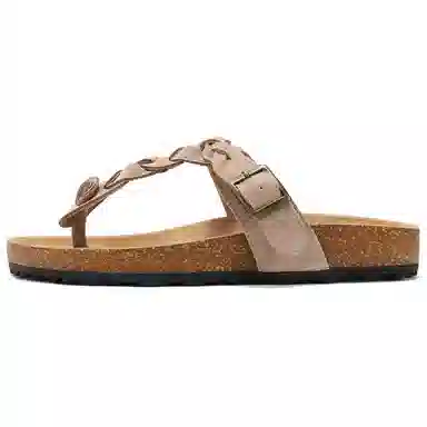 森达 简约经典舒适时尚 静音人字拖鞋  女