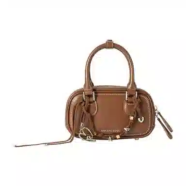 AMAZING SONG Mahjong Bag Cream Yellow/Dark Chocolate