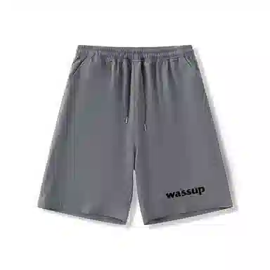 乱步 学生冰丝凉感外穿字母简约速干宽松五分裤休闲短裤 男女同款