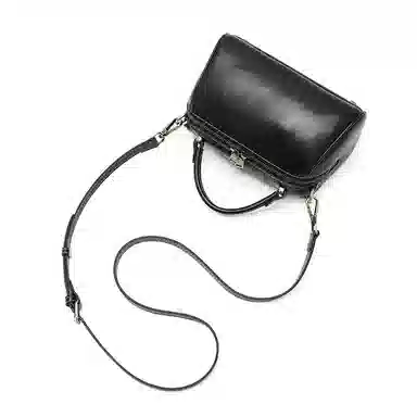 老人头 简约通勤百搭小众设计高级质感 牛皮 单肩斜挎手提包 女款 多色