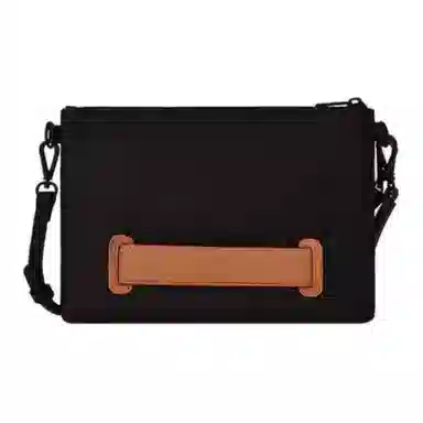 SPRAYGROUND Classic PVC Envelope Clutch Black Brown
