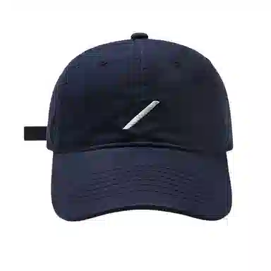 艾佳微 夏日心动韩版休闲刺绣斜杠百搭显脸小简约太阳帽 棉 鸭舌帽 男女同款情侣款