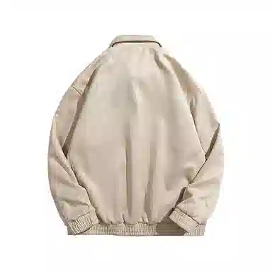 赞仕 美式复古休闲舒适简约百搭夹克外套 男款 米色