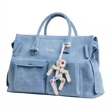 Guliangjiji Building Block Laptop Bag Denim Large Tote Unisex