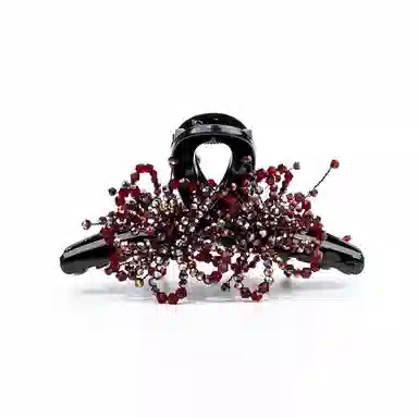 卡铂雅 黑色水晶休闲设计港风气质复古极简高级感 发夹 女款