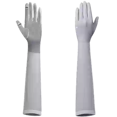 红豆 长款网格透气遮阳冰丝袖套可触屏 聚酯纤维 防晒袖 男女同款情侣款