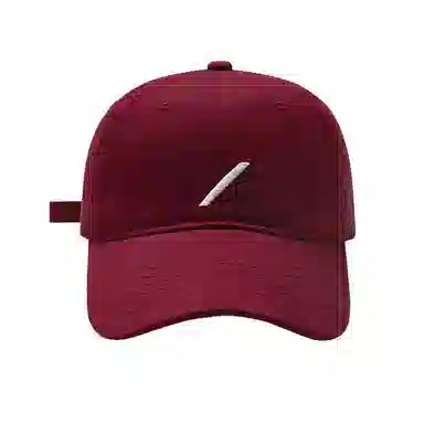 艾佳微 夏日心动韩版休闲刺绣斜杠百搭显脸小简约太阳帽 棉 鸭舌帽 男女同款情侣款