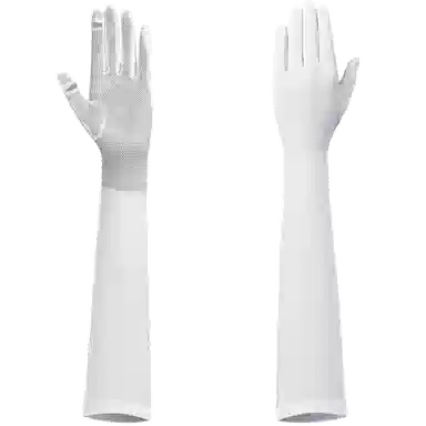 红豆 长款网格透气遮阳冰丝袖套可触屏 聚酯纤维 防晒袖 男女同款情侣款