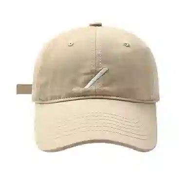 艾佳微 夏日心动韩版休闲刺绣斜杠百搭显脸小简约太阳帽 棉 鸭舌帽 男女同款情侣款