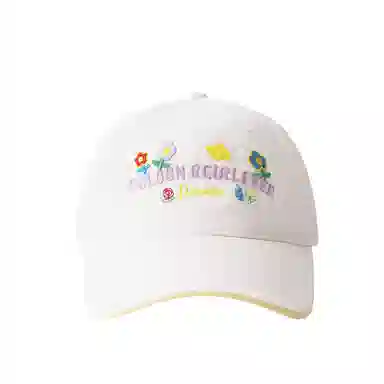 NBJH Dopamine Macaron Floral Embroidery Cap