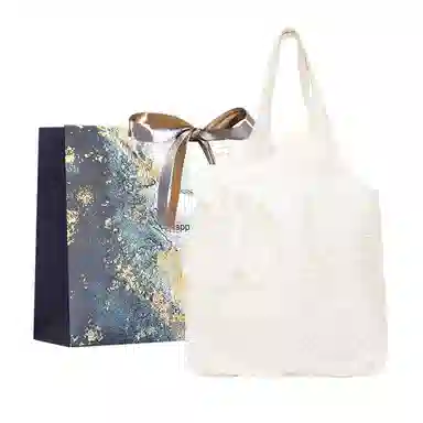 伊曼家 韩系小清新蕾丝通勤 布 手提单肩包 女款 竖向花纹/横向花纹