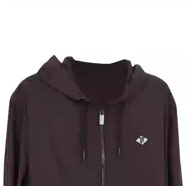 Burberry Logo Zip Hoodie Black