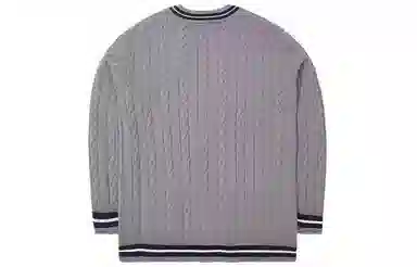New Era x MLB V-Neck Knit Sweater Grey
