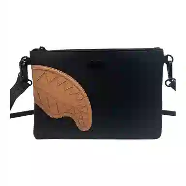 SPRAYGROUND Classic PVC Envelope Clutch Black Brown