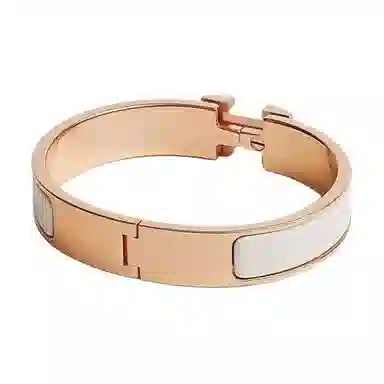 Hermes Clic H White Bracelet