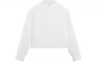 中国李宁 纯色宽松休闲长袖衬衫 女款 白色