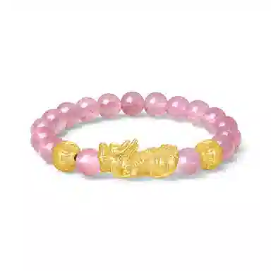 【S999足银纯银 八方来财】 七好美银 招财貔貅 新中式 招财纳福吞金兽国潮复古转运珠 黑曜石 时尚高级 琉璃 手串 男女同款情侣款