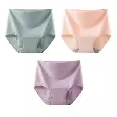 二三二三 抗菌云感棉裆部柔软亲肤不卡档不具备高腰短裤无痕舒适不勒透气不勒微弹三角裤产后高腰防漏尿不卡臀内裤 女款 组合装