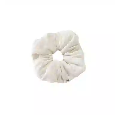 水中玉 奶油泡芙黄色大肠发圈高级感扎头发发绳韩系慵懒风绝美头饰 布艺 头绳 女款