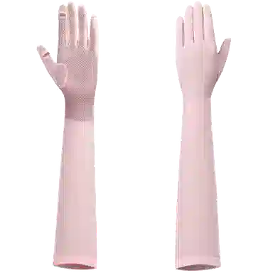 红豆 长款网格透气遮阳冰丝袖套可触屏 聚酯纤维 防晒袖 男女同款情侣款