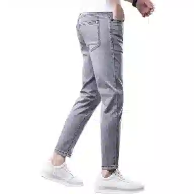 炳盛 薄款修身小脚裤牛仔裤 男女同款