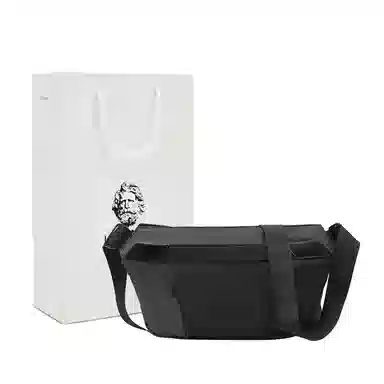 老人头 时尚休闲百搭通勤收纳 织物 胸包 常规 男款 黑色/灰色