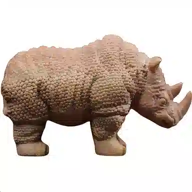 書卓 材质优良做工精细 犀牛精神精致可爱生动逼真家居装饰收藏发财#好运 招财进宝 考研上岸 牛气冲天 黄杨木 摆件 男女同款情侣款