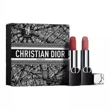 DIOR Paris Map Limited Edition Velvet Lipstick Set Blue Gold