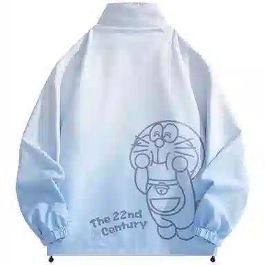 Doraemon Reversible Gradient Cartoon Logo Jacket