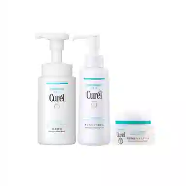 珂润 保湿套装洗面奶洁面泡沫卸妆油面霜 滋润清洁 敏感肌适用