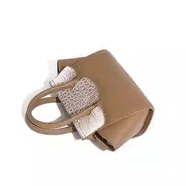 维尼奥 质感通勤鳄鱼纹撞色菜篮子包高级感时尚简约百搭经典气质中年妈妈包 合成革 单肩斜挎手提包 常规 女款 红棕/黑色/焦糖/蓝色