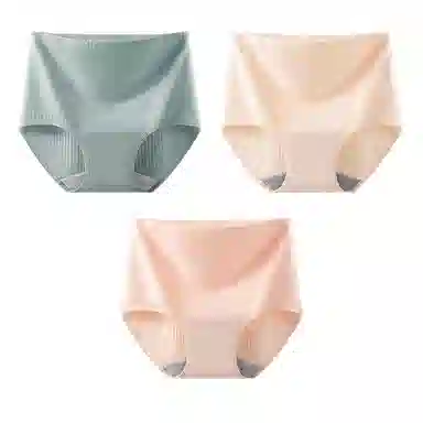 二三二三 抗菌云感棉裆部柔软亲肤不卡档不具备高腰短裤无痕舒适不勒透气不勒微弹三角裤产后高腰防漏尿不卡臀内裤 女款 组合装